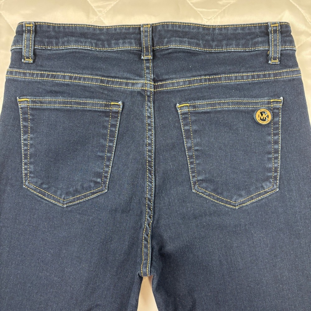 Michael Kors Izzy Skinny Jeans Womens 8 Dark Wash Stretch Denim Mid Rise - Picture 4 of 10